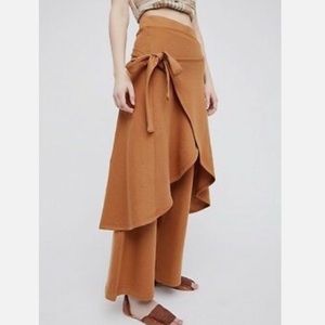 Free People Beach Take Two Wrap Skirt and Pants Combo in XS